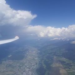 Flugwegposition um 13:09:13: Aufgenommen in der Nähe von Innsbruck, Österreich in 2888 Meter